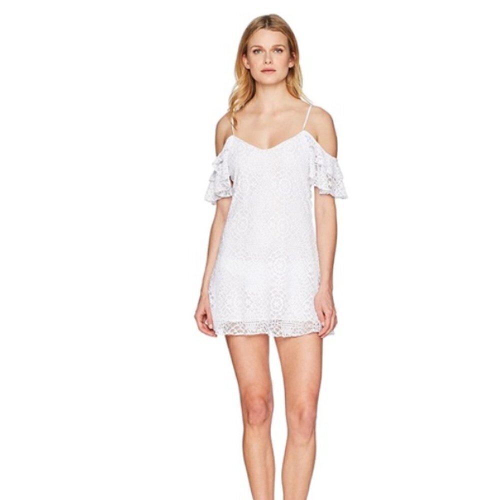 𝅺pilyq Water Lily Lola Swim Women's Lace Dress Cover Up Nwt